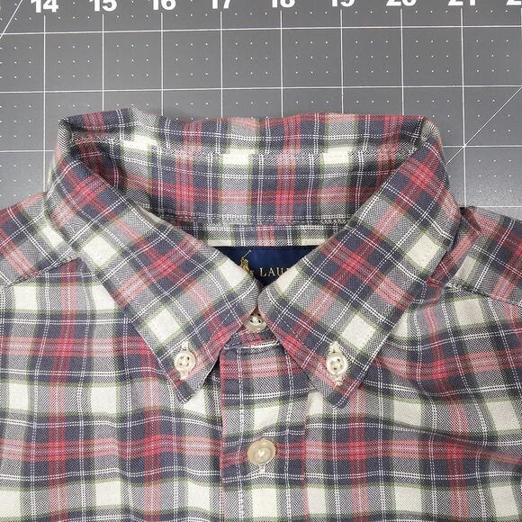 Polo Ralph Lauren Shirt Boys Medium Plaid Button Up Preppy Academia Classic - Picture 6 of 11